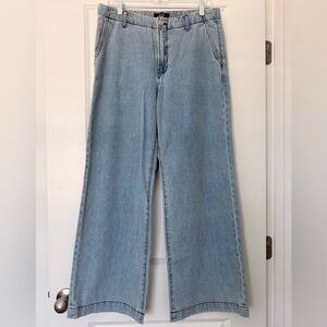 Kut from the Kloth Pale Blue Wide-Leg Jeans